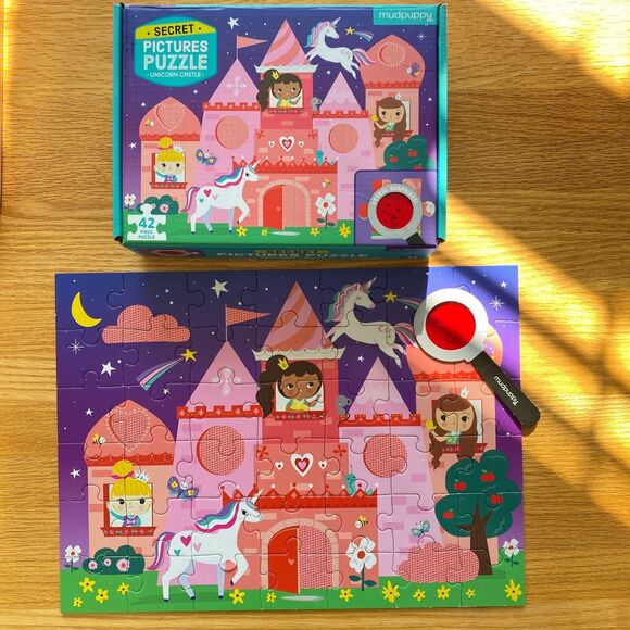 MUDPUPPY Unicorn Princess Jigsaw Puzzle Castle Secret Pictures Surprise - Picture 7 of 11